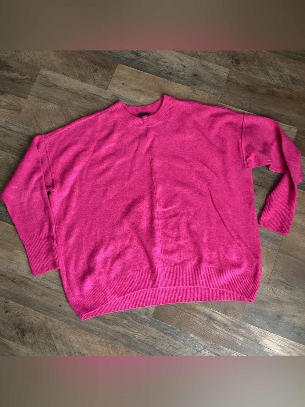 Vince Camuto Vibrant Hot Pink Crewneck Sweater